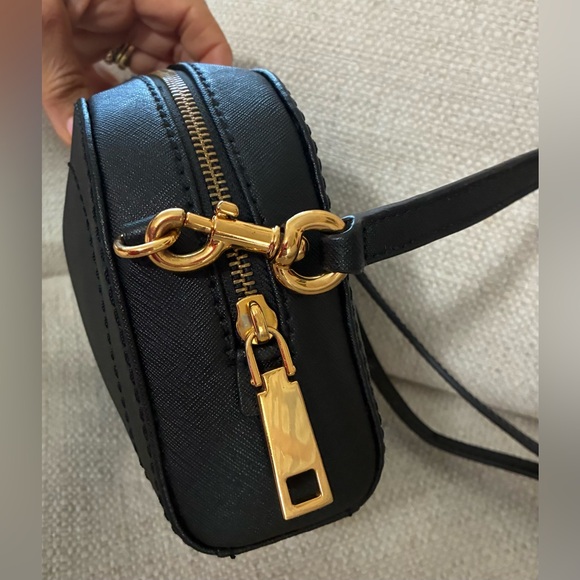 Marc Jacobs EUC Black Leather Playback Dome Crossbody Bag w/Gold Hardware